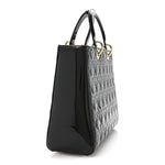 Patent Cannage Large Lady Dior Black