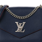 Soft Calfskin Mylockme Chain Bag BB Marine Rouge
