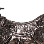 Metallic Agneau Arena Le Cagole Shoulder Bag XS Dark Bronze