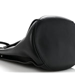 Supple Grained Calfskin Long Strap Big Bag Bucket Black