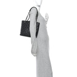 Caviar Quilted Petit Shopping Tote PST Black