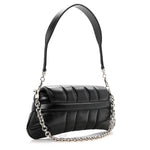 Nappa Vertical Matelasse Small Maxi Horsebit Chain Shoulder Bag Black