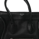 Drummed Calfskin Micro Luggage Black