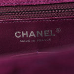 Suede Lambskin Scallop Quilted Medium Pagoda Flap Purple