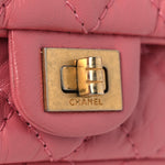 Aged Calfskin Quilted 2.55 Reissue Flap Belt Bag Pink