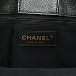 Calfskin Cerf Executive Shopper Tote Black