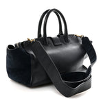 Calfskin Suede Small Monogram Downtown Cabas Navy Blue