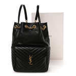 Lambskin Matelasse Monogram Joe Backpack Black