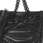 Nappa Cloud Quilted Travia Medium Tote Black