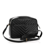 Calfskin Matelasse Monogram Lou Camera Bag Black