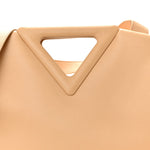 Calfskin Medium The Point Triangle Bag Almond