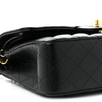 Caviar Quilted Small Double Flap Black
