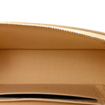 Caviar Quilted Top Handle Slim Vanity With Chain Beige