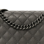 Calfskin Double Stitch New Medium Boy Flap Grey