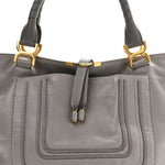 Calfskin Large New Marcie Tote Cashmere Grey