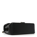 Lambskin Quilted Mini Rectangular Flap Black