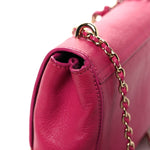 Small Classic Grain Calfskin Small Lily Flap Pink