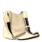 Vitello Daino Soft Hobo Messenger Bag White