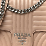 Soft Calfskin Impunture Diagramme Medium Chain Flap Shoulder Bag Cipria
