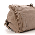 Metallic Calfskin Medium Paddington Satchel Taupe