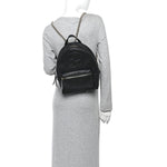Pebbled Calfskin Soho Chain Backpack Black