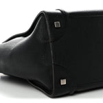 Drummed Calfskin Mini Luggage Black