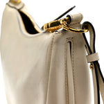 Vitello Grace Matte Mini Fendigraphy Hobo Bag White Ice