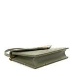Grain De Poudre Matelasse Chevron Monogram Envelope Chain Wallet Light Sage