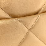 Metallic Goatskin Quilted Medium Chanel 19 Flap Gold