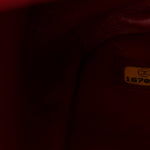 Caviar Quilted Jumbo Double Flap Dark Red