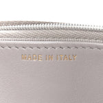 Caviar Quilted Studded CC Wallet On Chain WOC Grey