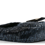 Satin Beaded Baguette Blue Brown
