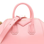 Shiny Lord Calfskin Mini Antigona Flamingo