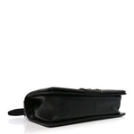 Calfskin Pleated Medium Boy Flap Black