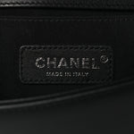 Lambskin Chevron Quilted Small Boy Flap Black