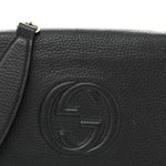 Pebbled Calfskin Soho Wallet On Chain Black