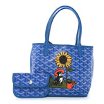 Goyardine Reversible Mini Anjou Sky Blue