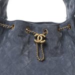 Suede Quilted Small Chanel 25 Handbag Blue