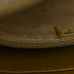 Metallic Caviar Quilted Medium Single Flap Beige