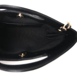 Shiny Crumpled Calfskin Quilted Nano 31 Shopping Bag Black