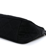 Nylon Tessuto Impuntu Quilted Crossbody Bag Black