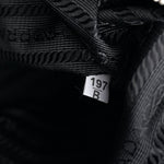 Nylon Tessuto Impuntu Quilted Shoulder Bag Black