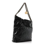 Calfskin Quilted Small Chanel 22 Black