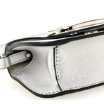 Laminated Calfskin Vlogo Micro Loco Shoulder Bag Silver