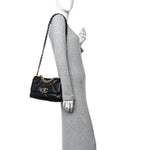 Lambskin Quilted Medium Chanel 19 Flap Black
