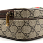 GG Supreme Monogram Web Mini Ophidia Double Zip Messenger Bag Beige New Acero