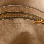 Soft Grained Calfskin Small Sangle Bucket Bag Taupe