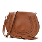 Calfskin Medium Marcie Round Crossbody Bag Tan
