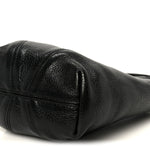 Grained Calfskin Small Spin Tote Black
