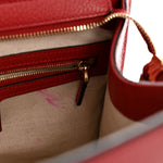 Dollar Calfskin Medium Soho Top Handle Satchel Hibiscus Red